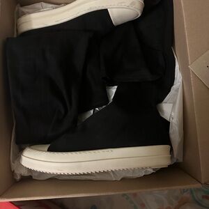 Rick Owen dark shadow knee high boots